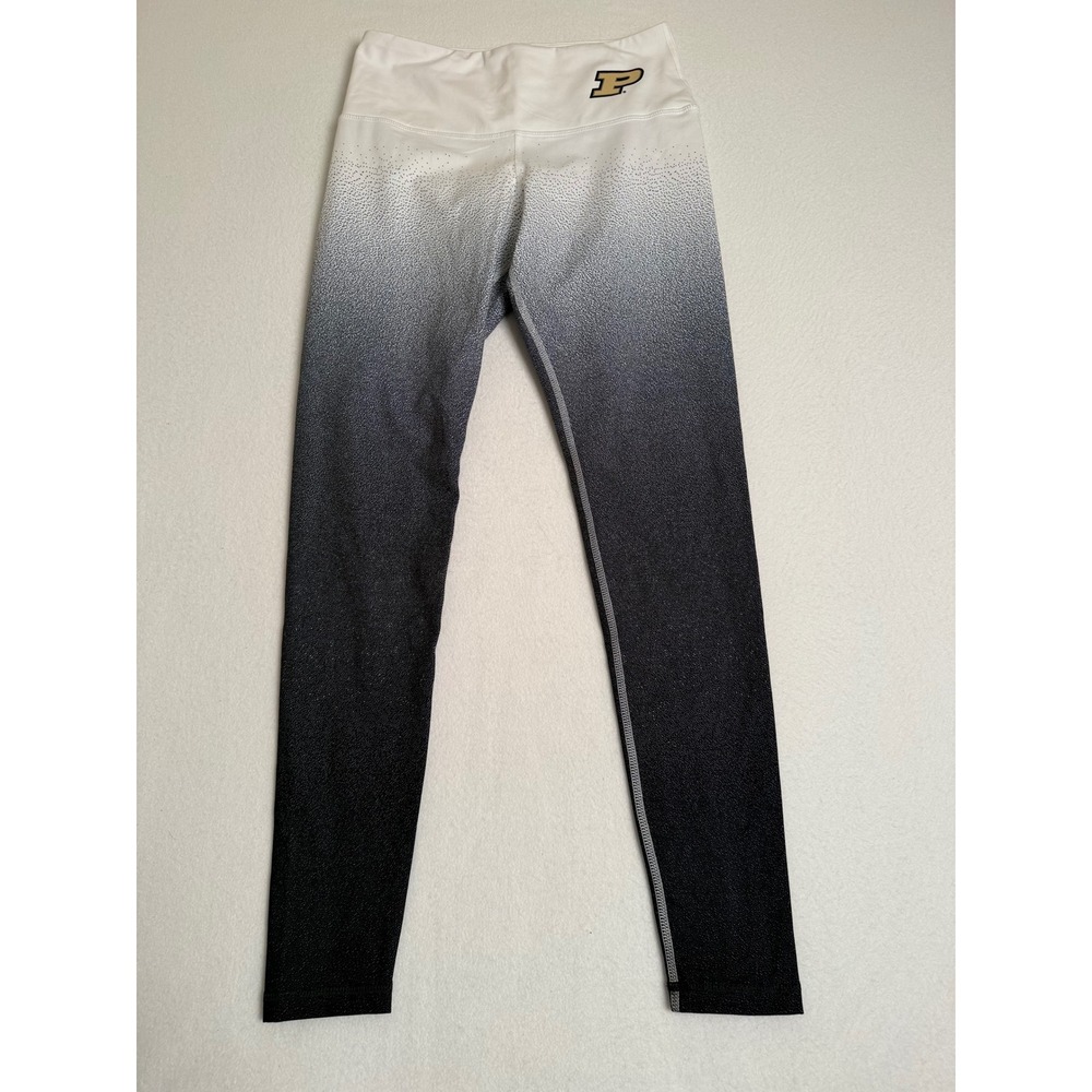 ZooZatz Purdue Boilermakers Ombre Gradient Leggings White Black Womens Medium